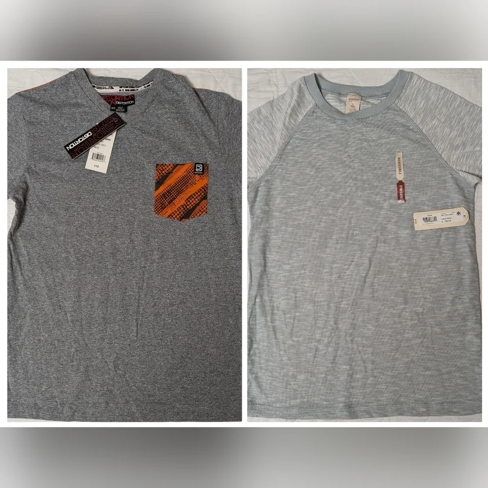 Distortion & Arizona Boy's 2PCS Tees Lot Size L (10-12) NWT MSRP $24